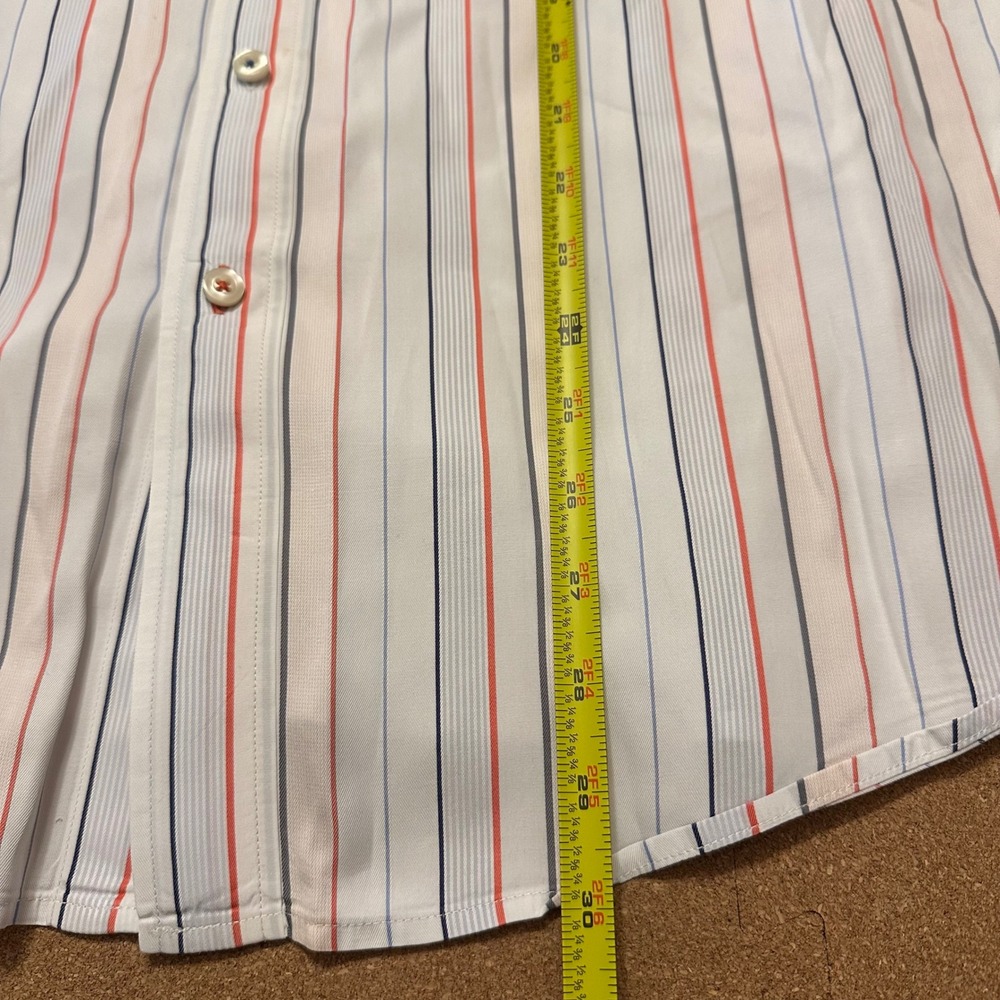Tommy Bahama Button Down Shirt Mens Large White Stripe Long Sleeve Cotton Casual - Picture 5 of 8
